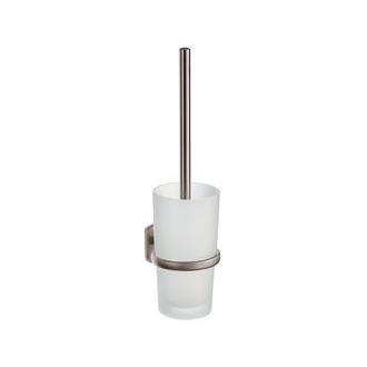 Smedbo C333N Wall Mounted Toilet Brush and Holder in Brushed Nickel